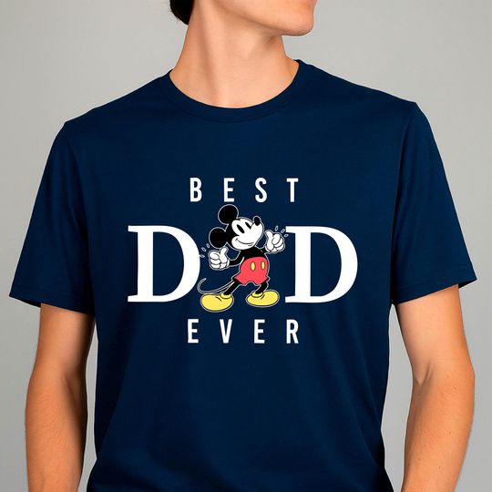 Discover Best Dad Ever Mickey Mouse Head Disney Fathers Day Shirt, Mickey Dad Shirt, Disney Dad Shirt, Gift for Dad, Birthday Gift for Dad Tee