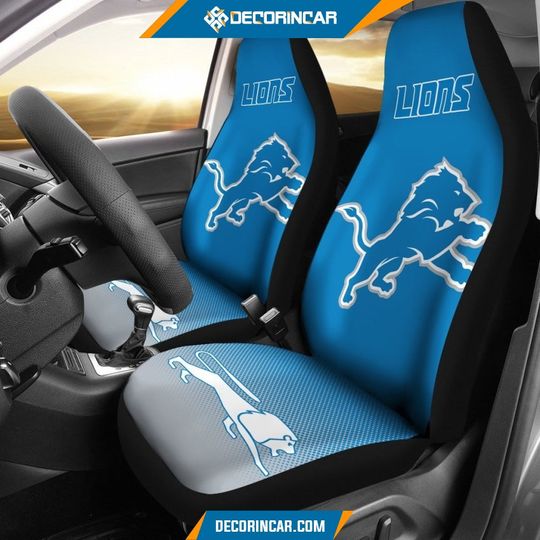 Discover football Detroit Lions Honolulu Blue Car Seat Covers
