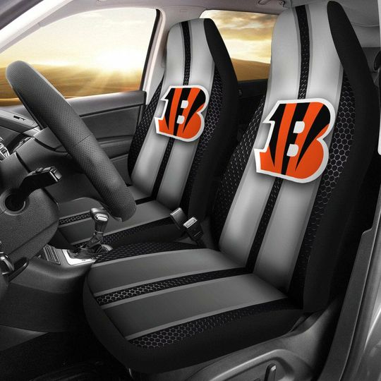 Discover football Cincinnati Bengals Black Grey Car Seat Covers