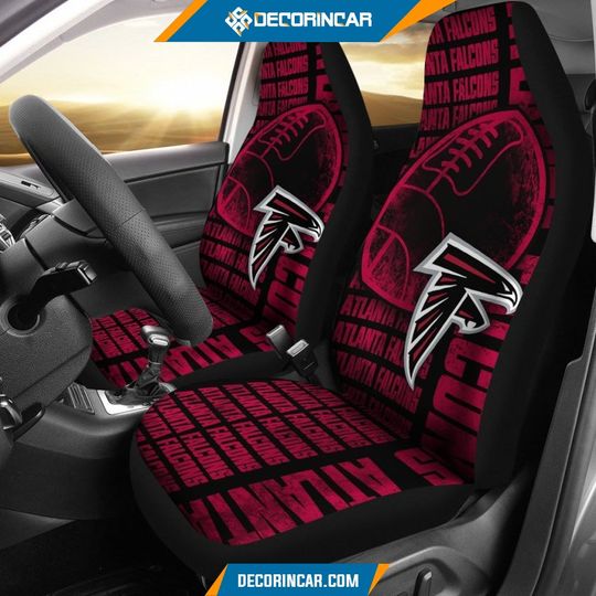 Discover football Atlanta Falcons Black Red Car Seat Covers
