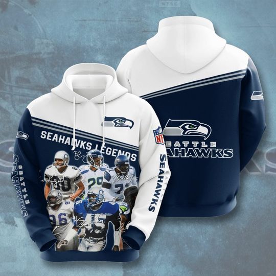 Seattle Seahawks Legends 3D Hooded Pullover