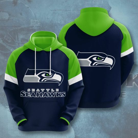 Seattle Seahawks 3D Hoodie Pullover
