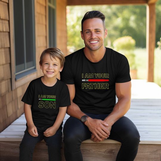 Discover Father and Son Star Wars Lightsabers Tee, I Am Your Father/Son Shirt, Dad and Son Matching Star Wars, Fathers Day Gift, Disneyland Trip Gift