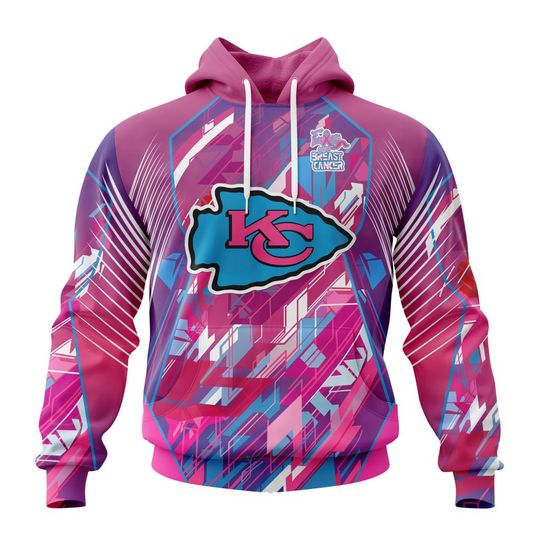 Discover football Kansas City Chiefs Breast Cancer Pullover Hoodie