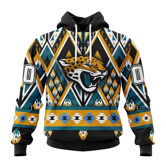 Discover football Jacksonville Jaguars Custom Name Number Native Concepts Pullover Hoodie