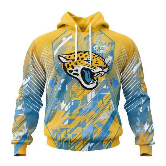 Discover football Jacksonville Jaguars Childhood Cancers Pullover Hoodie