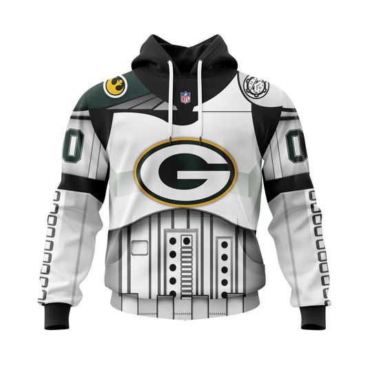 Discover football Green Bay Packers Custom Name Number Star Wars Pullover Hoodie