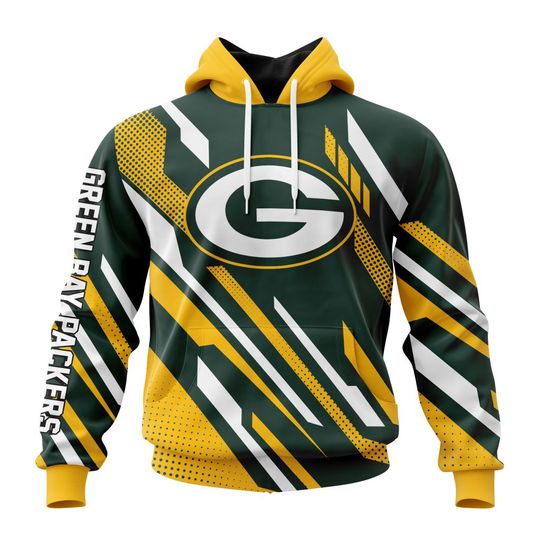Discover football Green Bay Packers Custom Name Number MotoCross Concept Pullover Hoodie