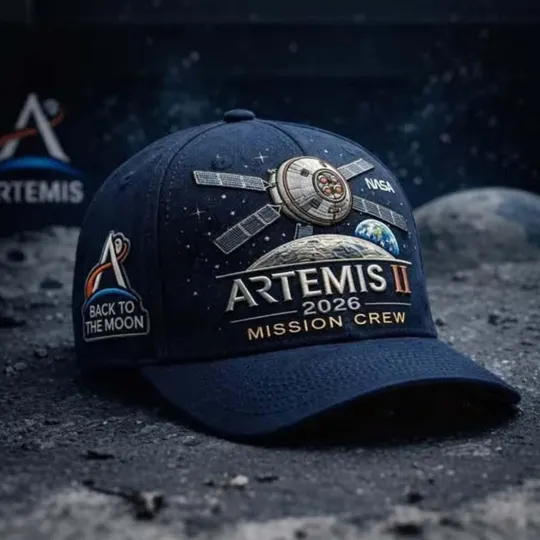Discover Artemis II Mission Crew Hat, NASA 2026 Back to the Moon Cap