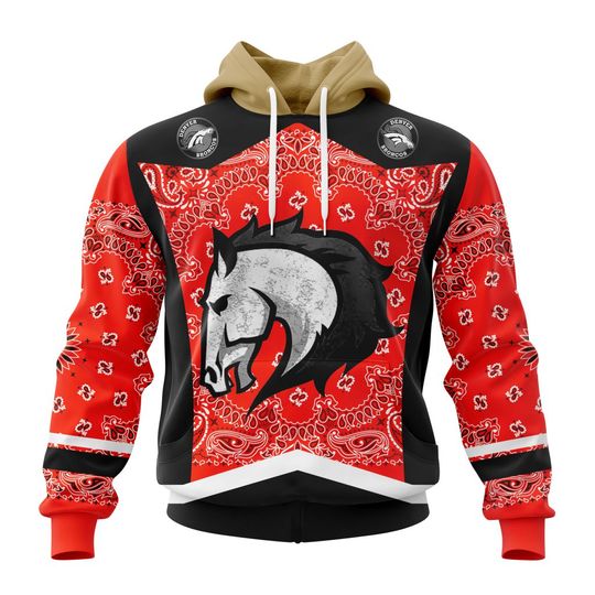 Discover football Denver Broncos Custom Name Number Classic Style Pullover Hoodie