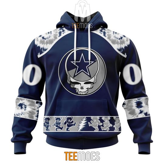 Discover football Dallas Cowboyss Custom Name Number Grateful Dead Pullover Hoodie
