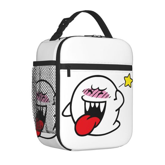 Discover Super Marios Boo Accessories Insulated Lunch Bag For School Office Food Container Portable Thermal Cooler Lunch Box