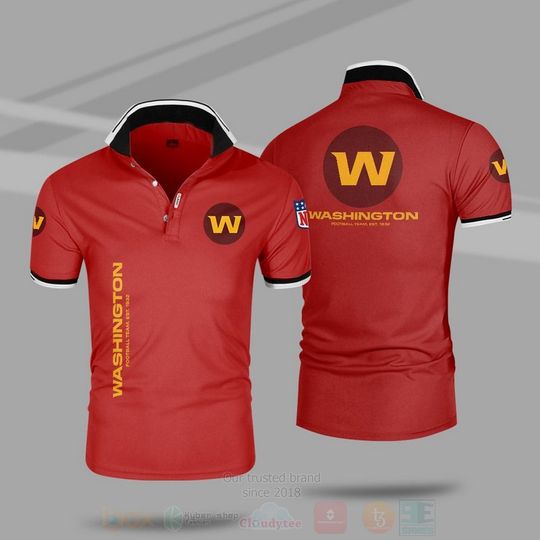 Discover football Washington Commanders Red Polo Shirt