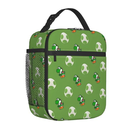 Yoshi Game Marios Merch Insulated Lunch Tote Bag For Travel Food Box Portable Cooler Thermal Bento Box