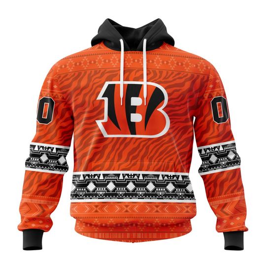 Discover football Cincinnati Bengalss Custom Name Number Native Concepts Pullover Hoodie