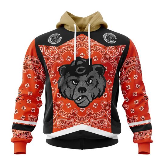 Discover football Chicago Bearss Custom Name Number Classic Style Pullover Hoodie