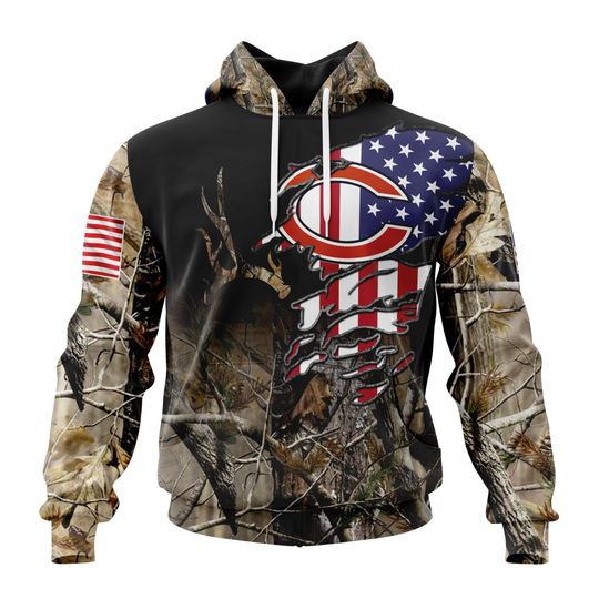 Discover football Chicago Bearss Custom Name Number Realtree Hunting Pullover Hoodie