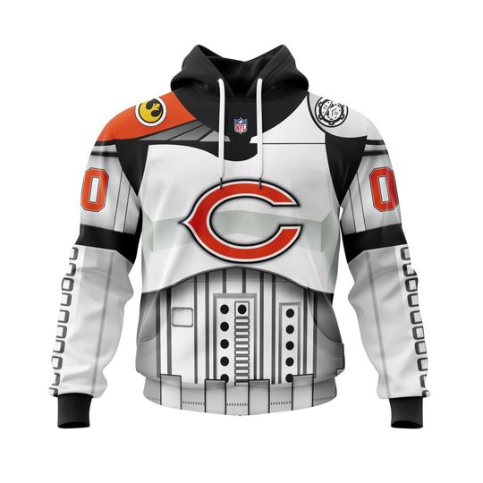 Discover football Chicago Bearss Custom Name Number Star Wars Pullover Hoodie