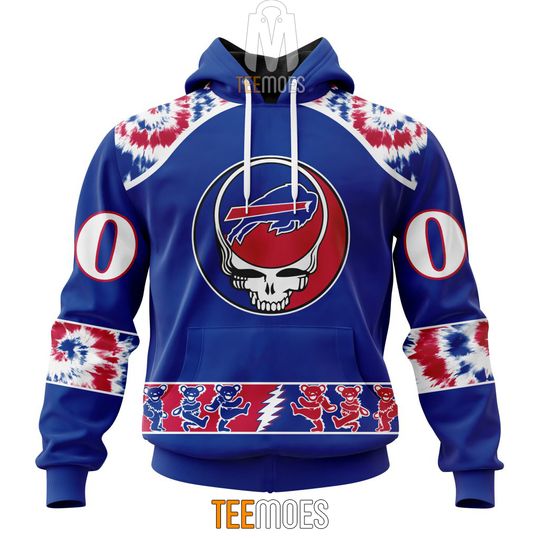 Discover football Buffalo Billss Custom Name Number Grateful Dead Pullover Hoodie