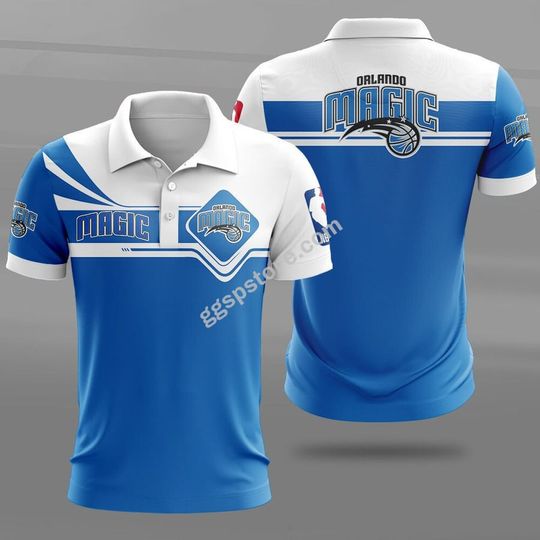 Discover NBA Orlando Magic Blue White Polo Shirt