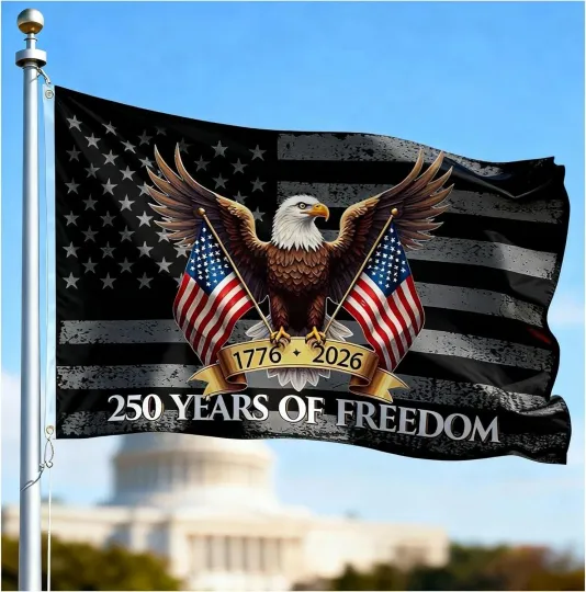 USA Flag 3x5 ft, 250th Anniversary Patriotic Design 1776-2026, House Flag