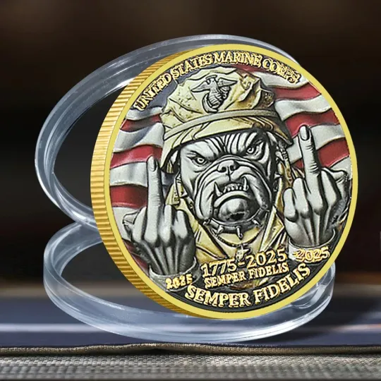 Discover USMC Semper Fidelis Challenge Coin Devil Dogs 250th Anniversary