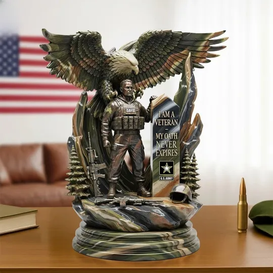 Veteran Eagle Acrylic Plaque Military Christmas Gift For Us Army