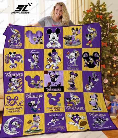 football Minnesota Vikings Mickey Blanket