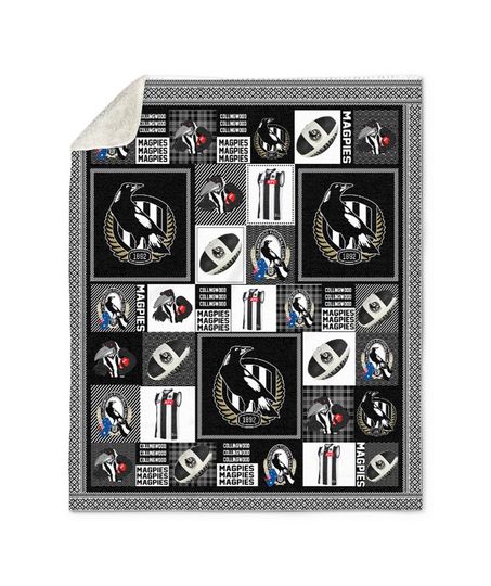 Discover AFL Collingwood Magpies Fleece Blanket