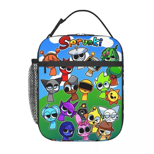 Discover Sprunki Incredibox Product Insulated Lunch Bag For Picnic Food Container Portable Cooler Thermal Bento Box