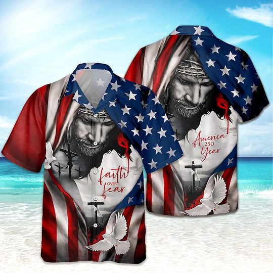 America 250 Years Hawaii Shirt, USA 250 Years Independence Apparel, 1776-2026 America Anniversary, Patriotic Freedom