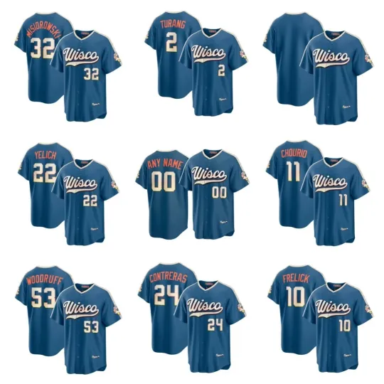 Discover Aldult/Youth Brewers Mineral Blue 2026 City Connect Custom Jersey