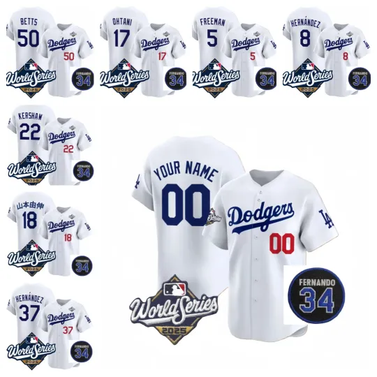 Discover Custom Adult/Youth White No.34 Patch Vapor 2025 World Series Jersey