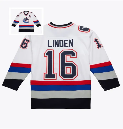 Discover Custom Men's #16 Linden White 2003-04 Power Play All Jersey
