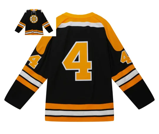 Discover Custom Men's #4 Orr Black 1971-72 Power Play All Jersey