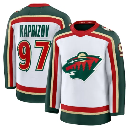 Discover Custom Men's #97 Kaprizov White 2025 25th Anniversary All Jersey