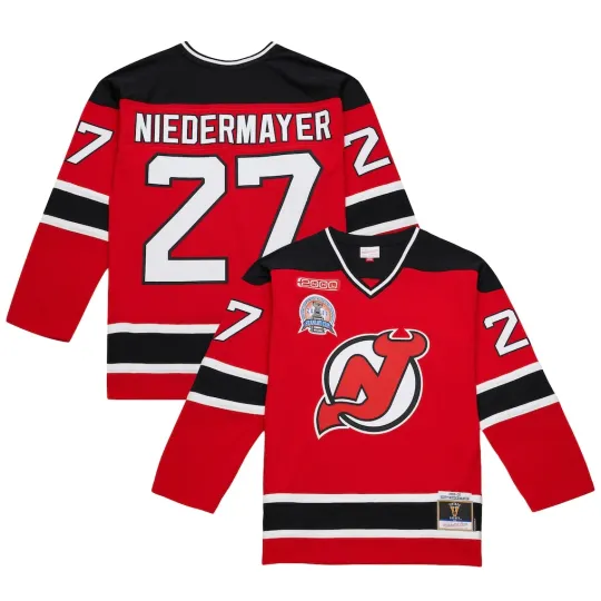 Discover Custom Men's #27 Niedermayer Red 2000/01 Power Play All Jersey