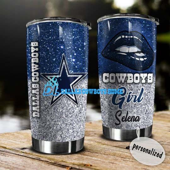 Discover football Dallas Cowboys Custom Name Lips Tumbler