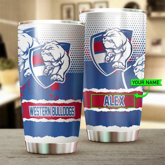 Discover AFL Western Bulldogs Custom Name Stainless Steel Tumbler