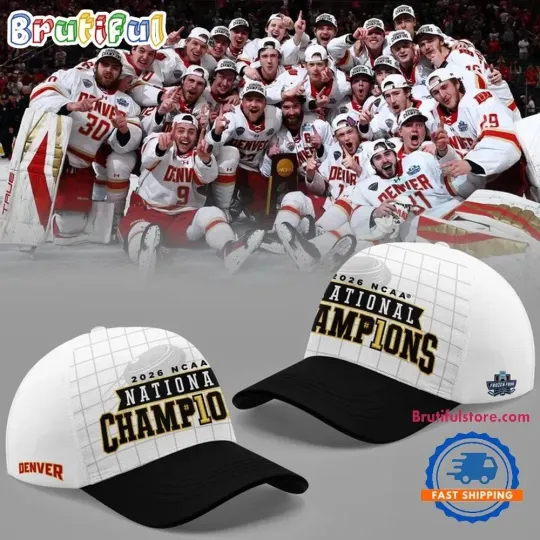 Discover Denver Hockey 2026 Fro.zen Four National Champions Cap Men