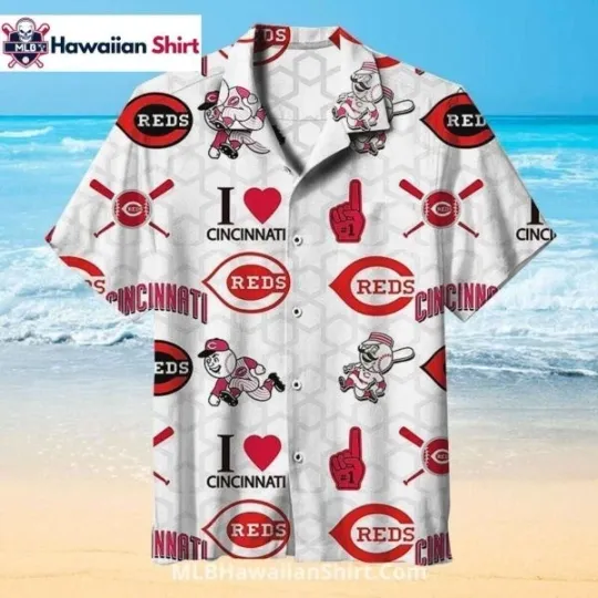 Discover I Love Cincinnati Baseball Team Redss Hawaiian Shirt Fan Favorite, Unisex Adult,