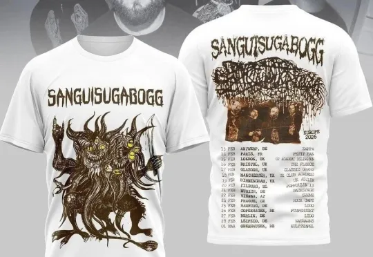 Discover SALE! Sanguisugabogg 2026 Tour T-Shirt Reprint