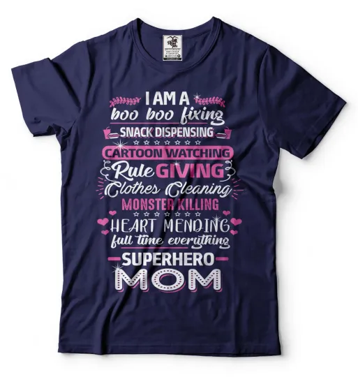 Discover Funny Mom T-Shirt Superhero Mother’s Day Gift Mama Tee