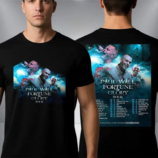 Discover Paul Wall Fortune And Glory Tour 2026 Schedule Tour Dates Unisex T-Shirt