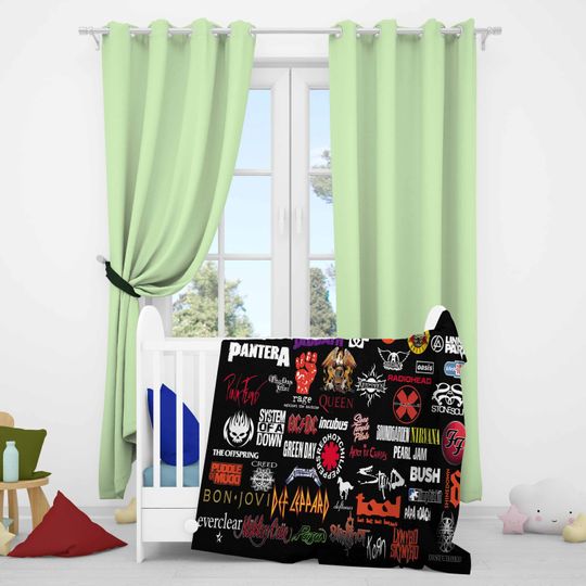 Discover Rock Band Blanket, Soft Fleece Throw for Music Lovers, Rock n Roll Decor, Cozy Band Logo Blanket, Music Gift for Him Her, Fireplace Blanket