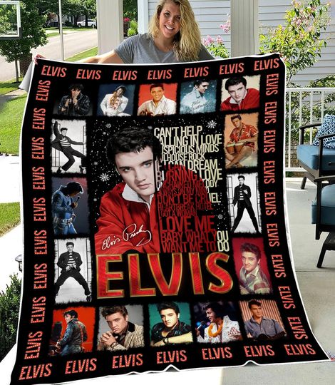 Discover Elvis King Fleece Blanket, Elvis Presley Blanket, Rock And Roll Music Fleece Blanket, Gifts For Elvis Fan