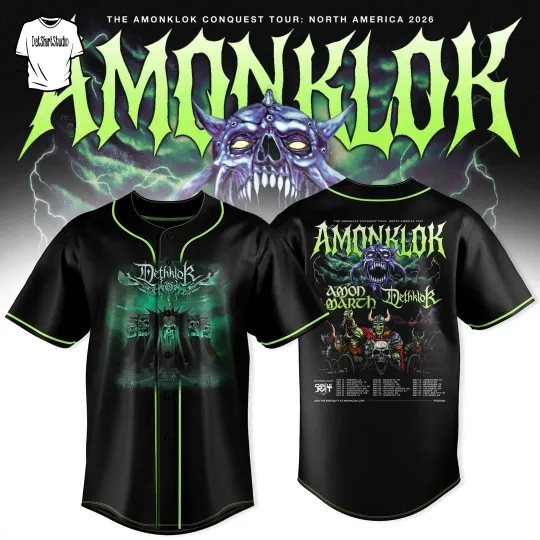 Amon Amarth x Dethklok North America Metal 2026 Baseball Jersey Music Fan Gift