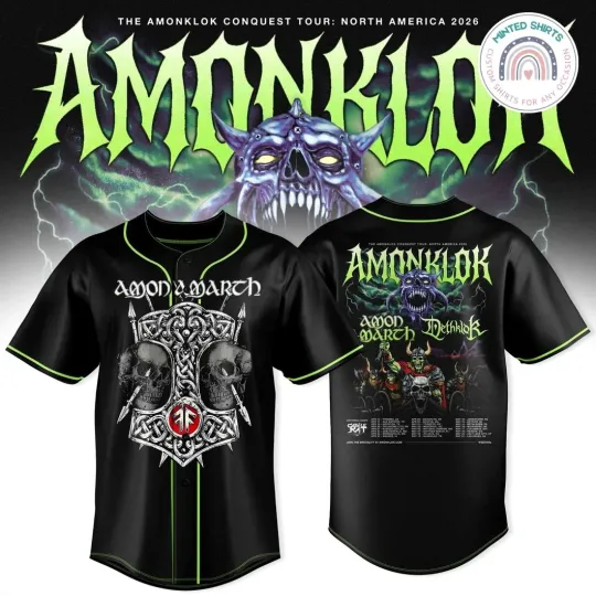 Amon Amarth x Dethklok North America Metal 2026 Baseball Jersey Music Fan Gift
