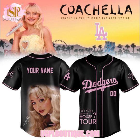 Los Angeles Dodgers x Sabrina Carpenter Cochella Valley Music And Arts Festival 2026 Custom Black Jersey