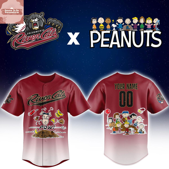 Sacramento River Cats x Peanuts Night 2026 Baseball Jersey